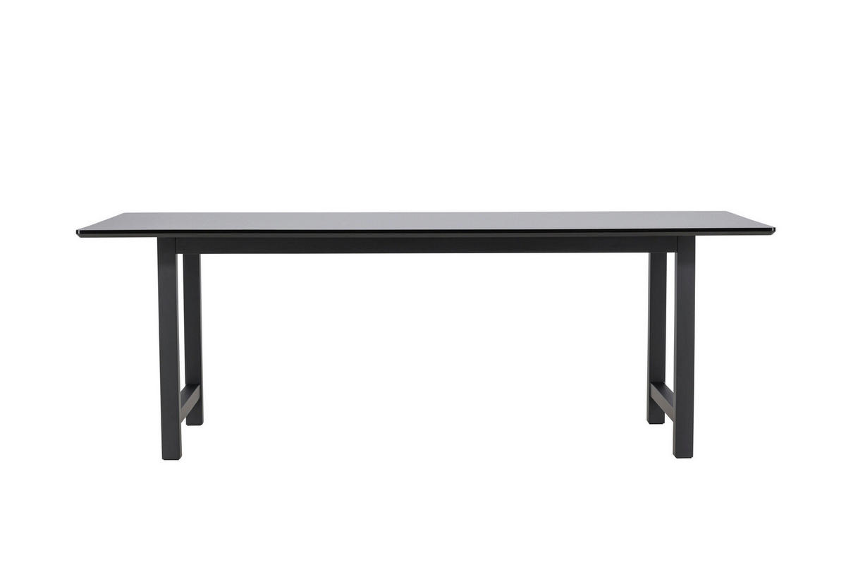 ESSTISCH - Schwarz, MODERN, Holz/Metall (220/100/75cm) - Livetastic