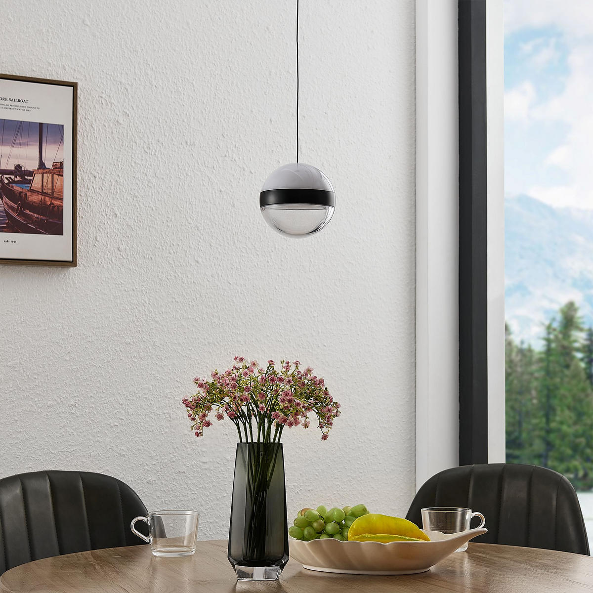 LED-HÄNGELEUCHTE Bedford 12/150 cm   - Schwarz, Design, Kunststoff/Metall (12/150cm) - Novel