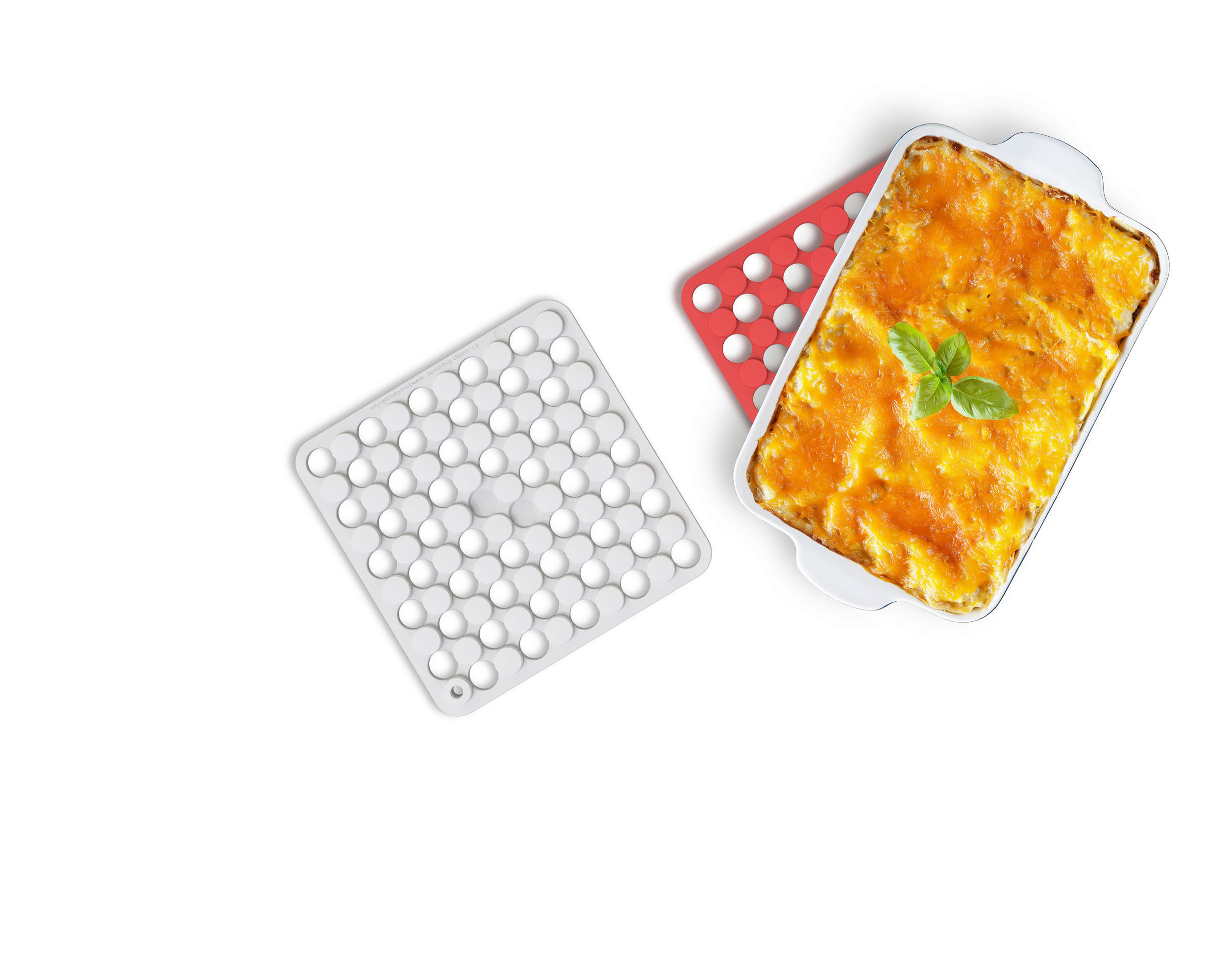 SET PODSTAVKOV ZA POSODO    14/0,8/17 cm                 - rdeča/siva, Basics, umetna masa (14/0,8/17cm) - Joseph Joseph