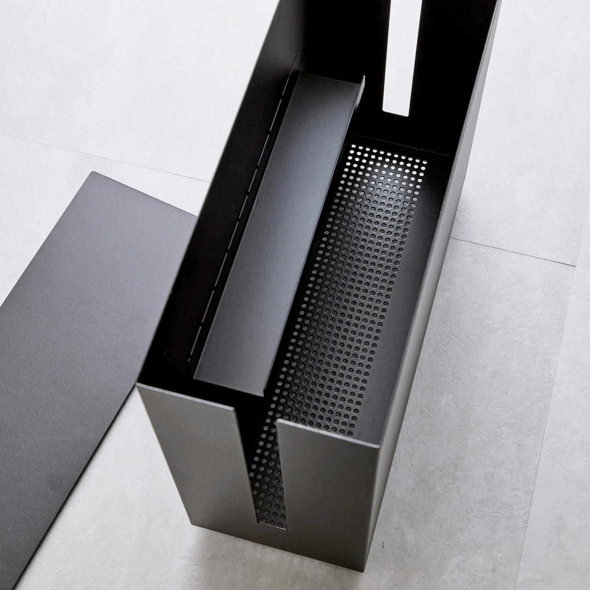 AUFBEWAHRUNGSBOX 15/40/34.5 cm  - Schwarz, Basics, Metall (15/40/34.5cm)