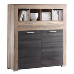 HIGHBOARD 120/137/40 cm  - Dunkelbraun/Nussbaumfarben, Design, Holzwerkstoff/Kunststoff (120/137/40cm) - Carryhome