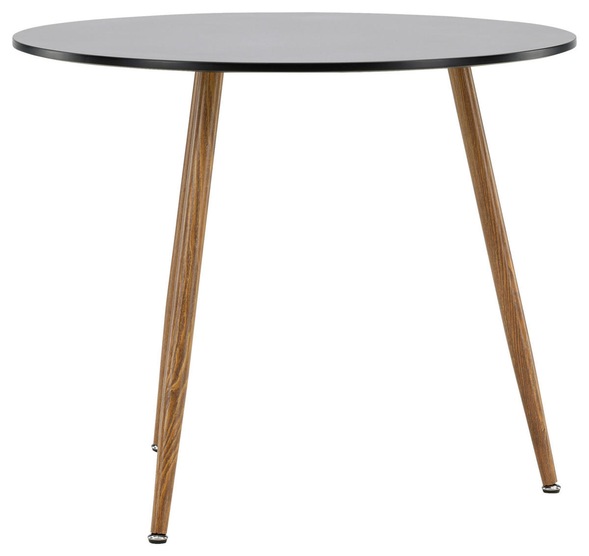 ESSTISCH in Metall, Holzwerkstoff 90/90/75 cm  - Hellbraun/Schwarz, Design, Holzwerkstoff/Metall (90/90/75cm) - Livetastic
