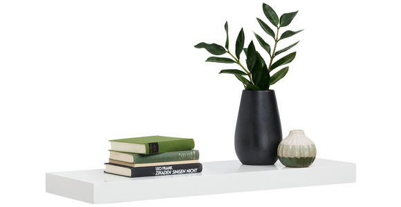 WANDBOARD in 80/5/25 cm Weiß Hochglanz  - Weiß Hochglanz, Basics, Holzwerkstoff (80/5/25cm) - Xora