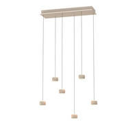 LED-HÄNGELEUCHTE Quiberon 76/25/180 cm   - Sandfarben, Design, Metall (76/25/180cm)