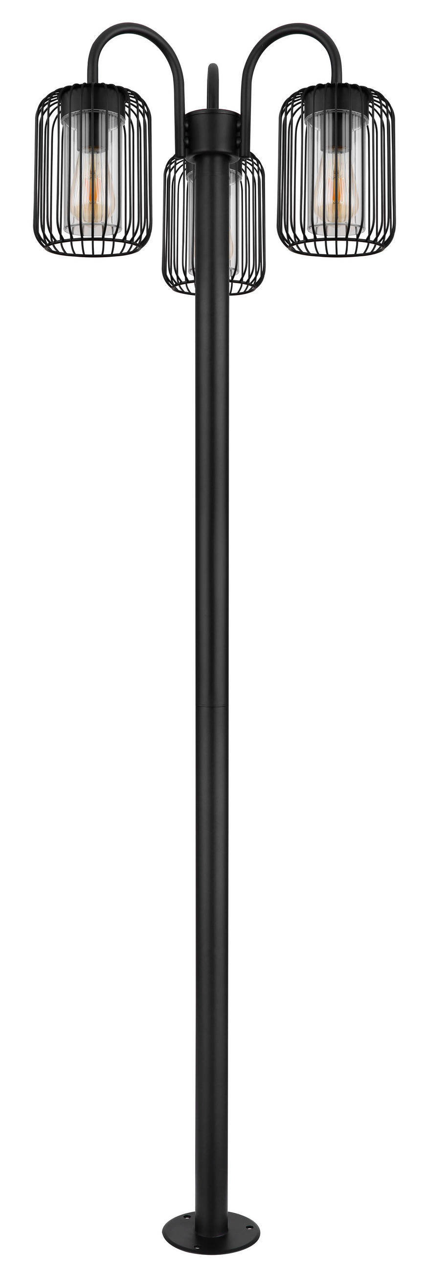 AUSSENLEUCHTE - Klar/Schwarz, Basics, Kunststoff/Metall (48,5/180cm) - Globo