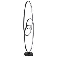LED-STEHLEUCHTE SPIRA 29/20/122 cm   - Schwarz/Weiß, Design, Kunststoff/Metall (29/20/122cm) - Globo