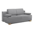 SCHLAFSOFA in Grau  - Eichefarben/Grau, Design, Holz/Textil (200/93/102cm) - Novel