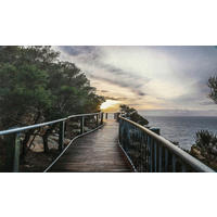 ALUMINIUMBILD Stege 120/70 cm  - Grau, Design, Metall (120/70cm) - Monee