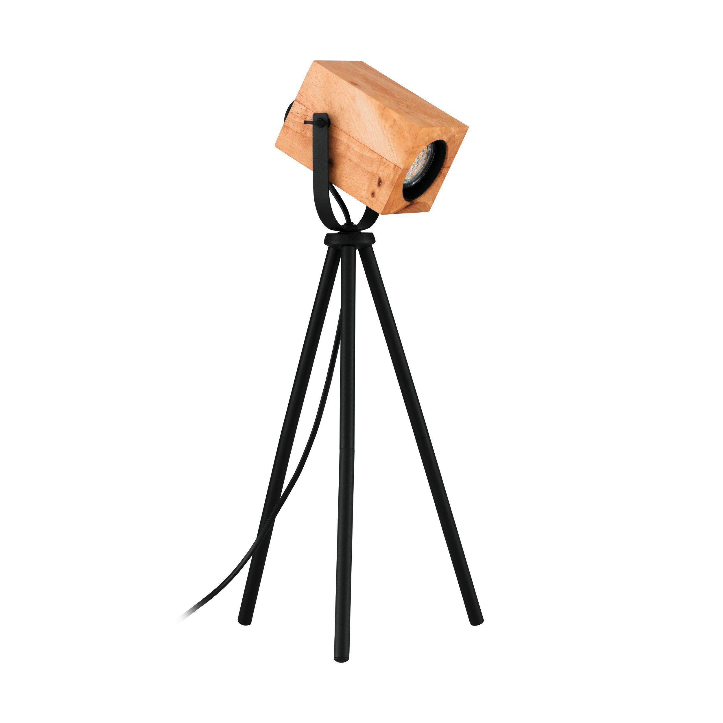 BORDSLAMPA 26/47.5 cm   - svart/naturfärgad, Basics, metall/trä (26/47.5cm)