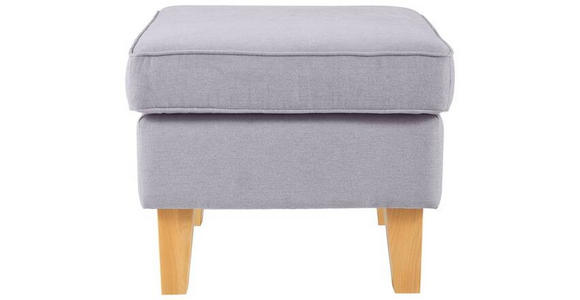 HOCKER in Textil Hellgrau  - Eichefarben/Hellgrau, Design, Holz/Textil (55/44/55cm) - Carryhome