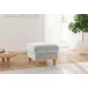 HOCKER Textil Hellgrau  - Eichefarben/Hellgrau, Konventionell, Holz/Textil (58/47/58cm) - Sit & More