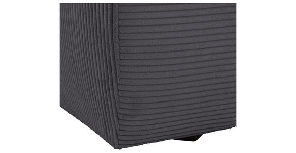 BIGSOFA Cord Dunkelgrau  - Dunkelgrau/Schwarz, Design, Kunststoff/Textil (260/90/140cm) - Carryhome