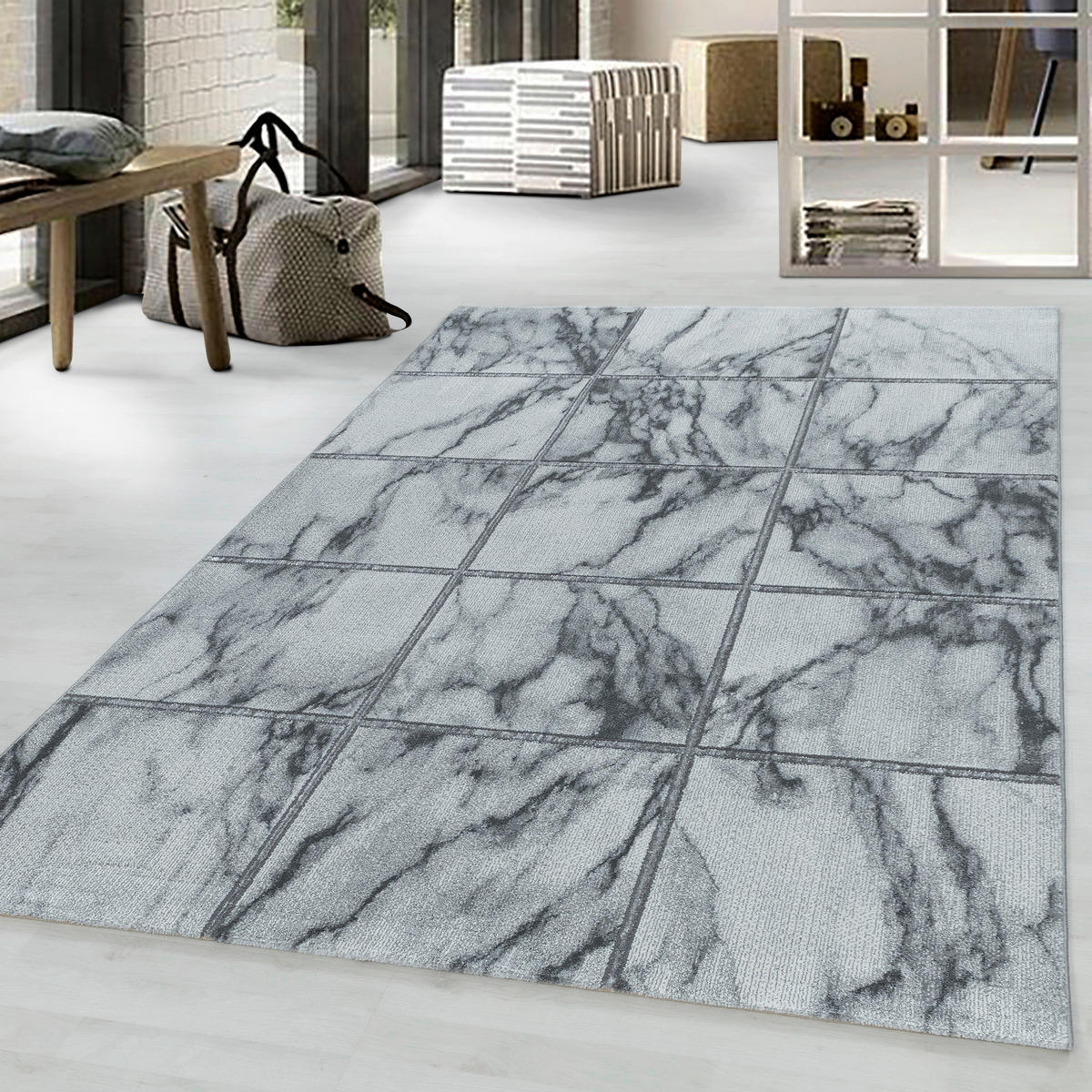 WEBTEPPICH 140/200 cm Naxos 3816 silber Silberfarben  - Silberfarben, Design, Textil (140/200cm) - Novel