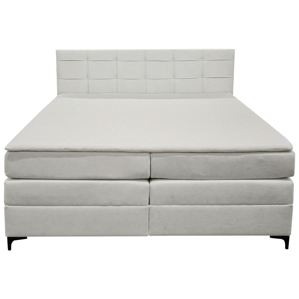 Boxspringbett Mitto Silberfarben 200x200 Cm
