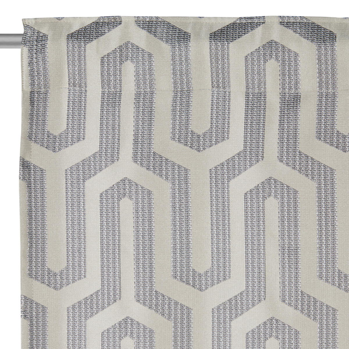 FERTIGVORHANG  blickdicht  140/245 cm   - Beige/Silberfarben, Design, Textil (140/245cm) - Dieter Knoll