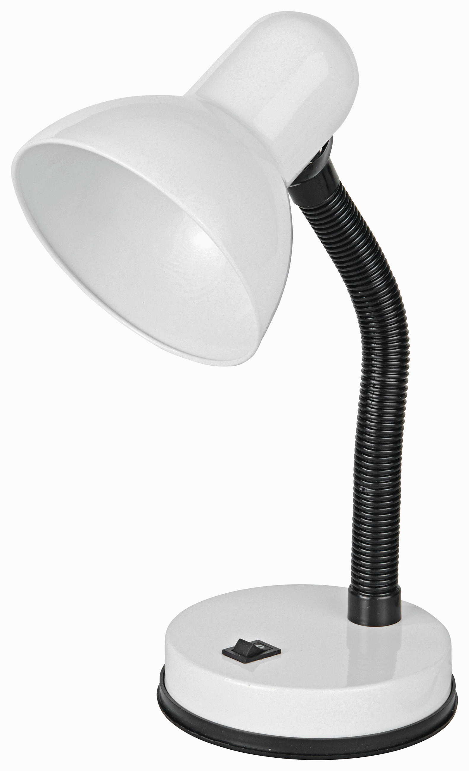 Tischlampe Lucia Schwarz/Weiß Flexibler Arm, Kippschalter