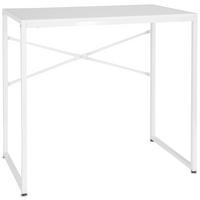 PISALNA MIZA kovina, leseni material bela  - bela, Moderno, kovina/leseni material (78/46/76cm) - MID.YOU