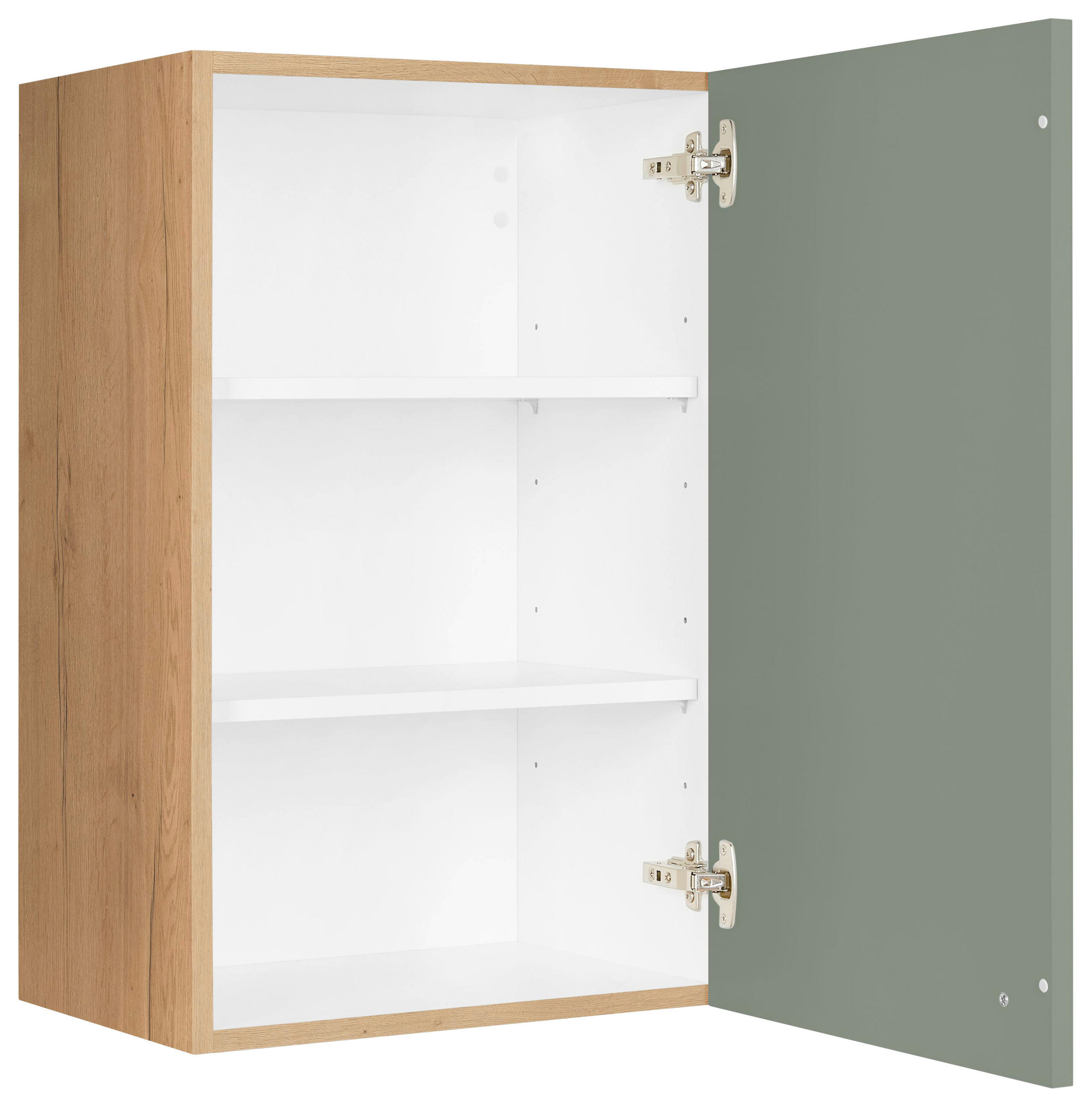 KÜCHENOBERSCHRANK 45/72/35 cm  in Grün, Eichefarben  - Eichefarben/Schwarz, MODERN, Holzwerkstoff/Metall (45/72/35cm) - Nobilia