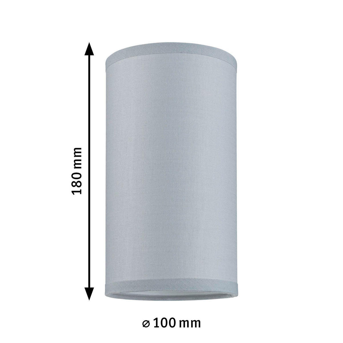 SCHIENENSYSTEM-LEUCHTENSCHIRM - Hellgrau, Basics, Textil (10/18cm) - Paulmann