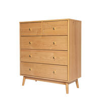 KOMMODE , 85/99/40 cm, 5 Schublade(n)  - Messingfarben/Naturfarben, Design, Holz/Holzwerkstoff (85/99/40cm) - Livetastic