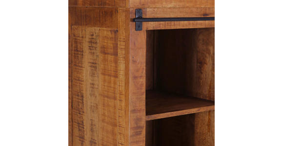 HIGHBOARD  in 95/145/45 cm  - Schwarz/Naturfarben, ROMANTIK / LANDHAUS, Holz/Metall (95/145/45cm) - Landscape