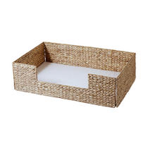 TIERKORB Wasserhyazinthe eckig - Naturfarben/Weiß, KONVENTIONELL, Naturmaterialien (88/57/25cm)