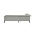 ECKSOFA in Chenille Alabasterfarben  205/280 cm  - Alabasterfarben/Schwarz, Design, Textil/Metall (205/280cm) - Xora