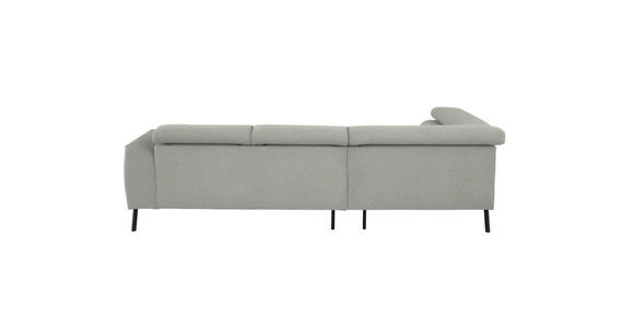 ECKSOFA in Chenille Alabasterfarben 205/280 cm - Alabasterfarben/Schwarz, Design, Textil/Metall (205/280cm) - Xora