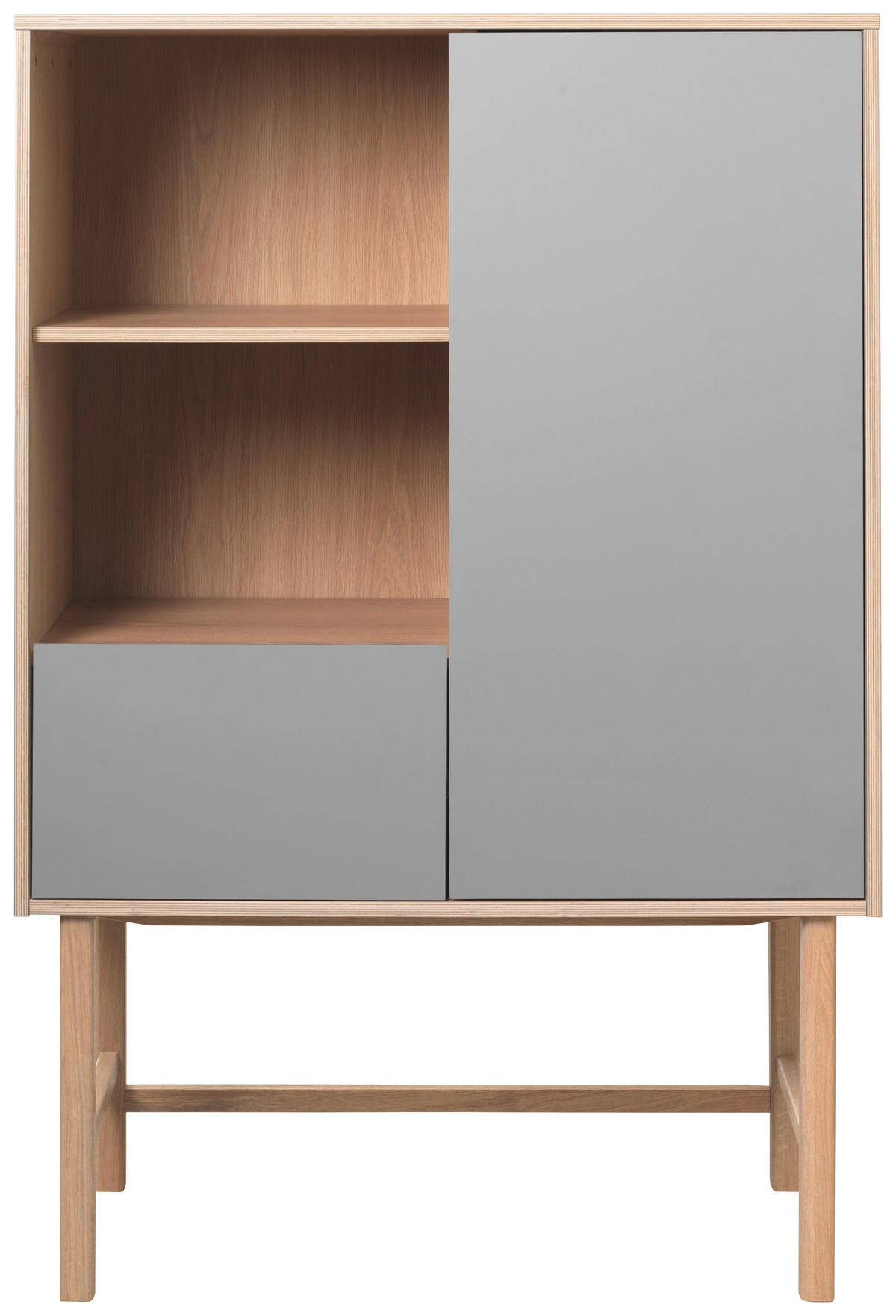 HIGHBOARD Grau, Eichefarben  100/150/45 cm  - Eichefarben/Grau, Design, Holz/Holzwerkstoff (100/150/45cm) - Lomoco