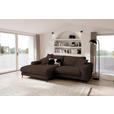 ECKSOFA  in Flachgewebe Dunkelbraun  177/253 cm  - Dunkelbraun/Schwarz, Design, Textil/Metall (177/253cm) - Dieter Knoll