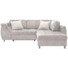 ECKSOFA in Mikrofaser Beige  - Chromfarben/Beige, Design, Textil (250/190cm) - Livetastic