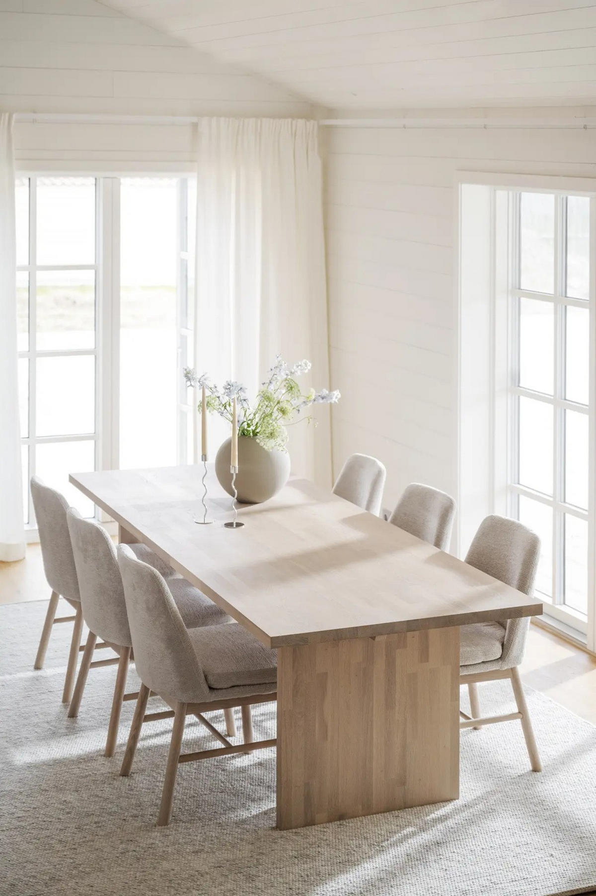 MATBORD i trä 240/95/75 cm   - ek Bianco, Design, trä (240/95/75cm) - Rowico