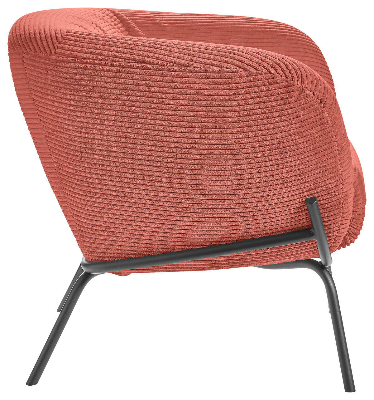 COCKTAILSESSEL Cord Koralle  - Koralle, Design, Textil (79/71/74cm) - Lomoco