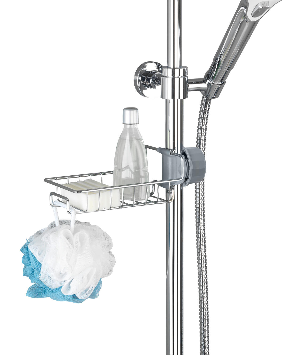 DUSCHKORB - Chromfarben, MODERN, Kunststoff (28,5/4/11,5cm) - Wenko