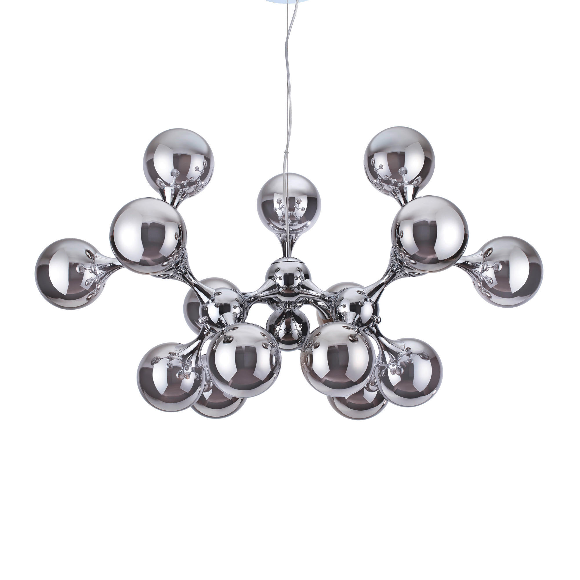 HÄNGELEUCHTE 105/60/140 cm  - Chromfarben, Design, Glas/Metall (105/60/140cm) - Ideal Lux