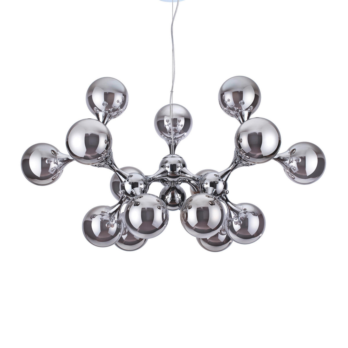 HÄNGELEUCHTE 105/60/140 cm  - Chromfarben, Design, Glas/Metall (105/60/140cm) - Ideal Lux