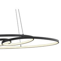 LED-HÄNGELEUCHTE SPIRA 100/36/122 cm   - Schwarz/Weiß, Design, Kunststoff/Metall (100/36/122cm) - Globo
