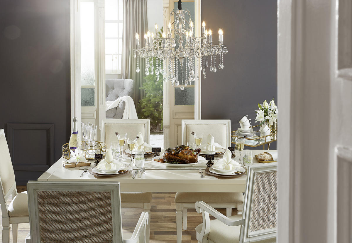 KRONLEUCHTER 96/402 cm   - Chromfarben, LIFESTYLE, Glas/Metall (96/402cm) - Glandor