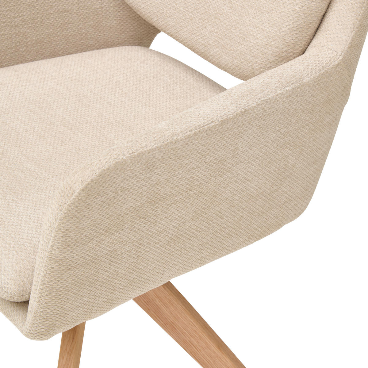 ARMLEHNSTUHL in Holz, Metall, Textil Beige  - Beige/Naturfarben, KONVENTIONELL, Holz/Textil (59/89/65cm) - Livetastic