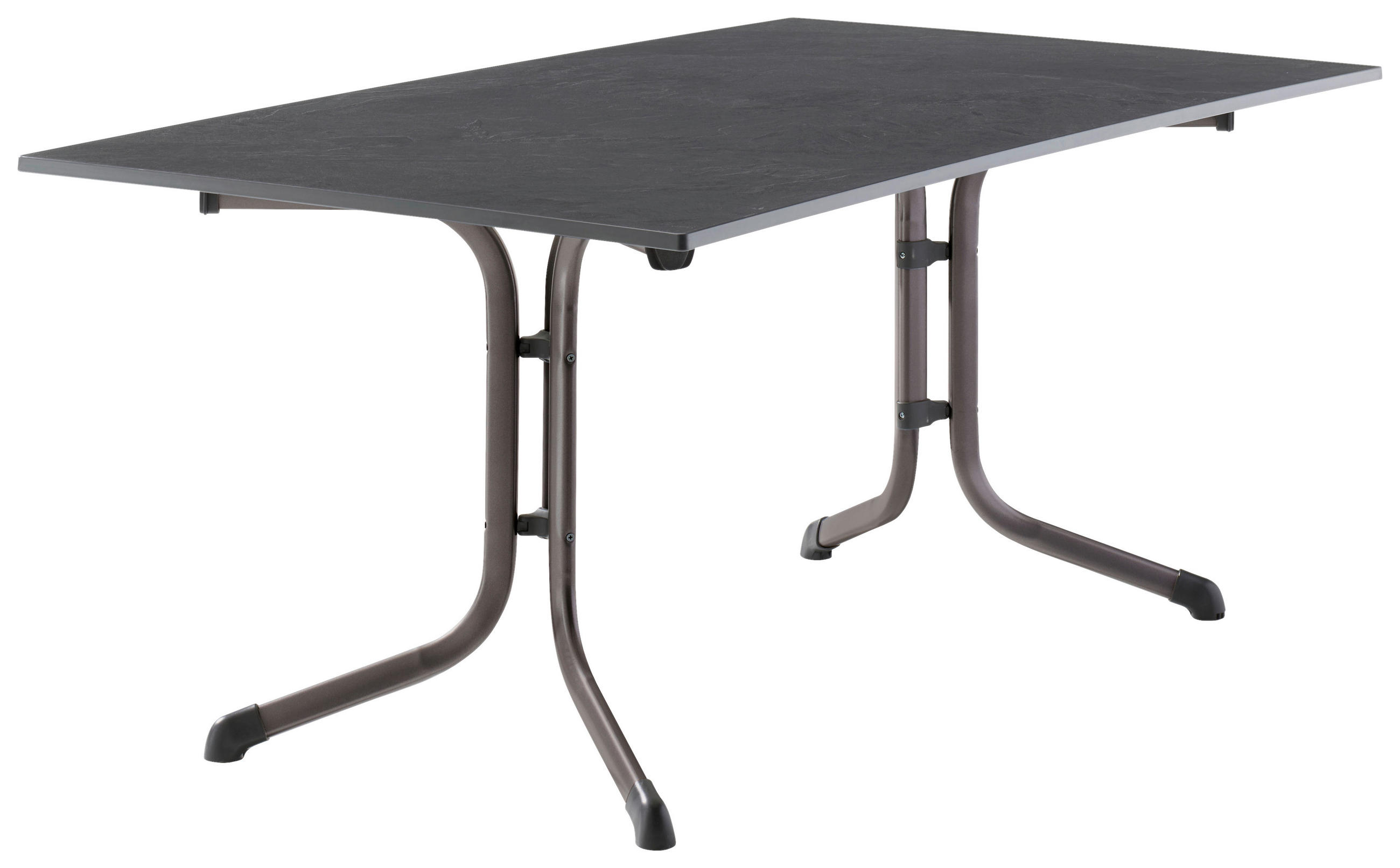 GARTENKLAPPTISCH 165/95/73 cm Metall, Kunststoff rechteckig  - Anthrazit/Grau, Basics, Kunststoff/Metall (165/95/73cm) - Sieger