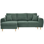 ECKSOFA  in Webstoff Grün  145/240 cm  - Naturfarben/Grün, KONVENTIONELL, Holz/Textil (145/240cm) - Carryhome