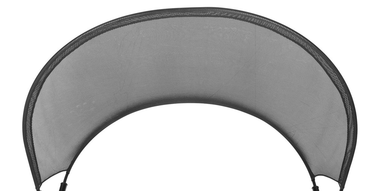 HOLLYWOODSKÁ HOUPAČKA  - černá/světle šedá, Moderní, kov/textil (166/190/145cm) - Beldano