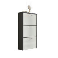 VYKLÁPĚCÍ BOTNÍK, antracitová, vysoce lesklá bílá, 61/115/25 cm - barvy stříbra/antracitová, Moderní, kov/kompozitní dřevo (61/115/25cm) - MID.YOU