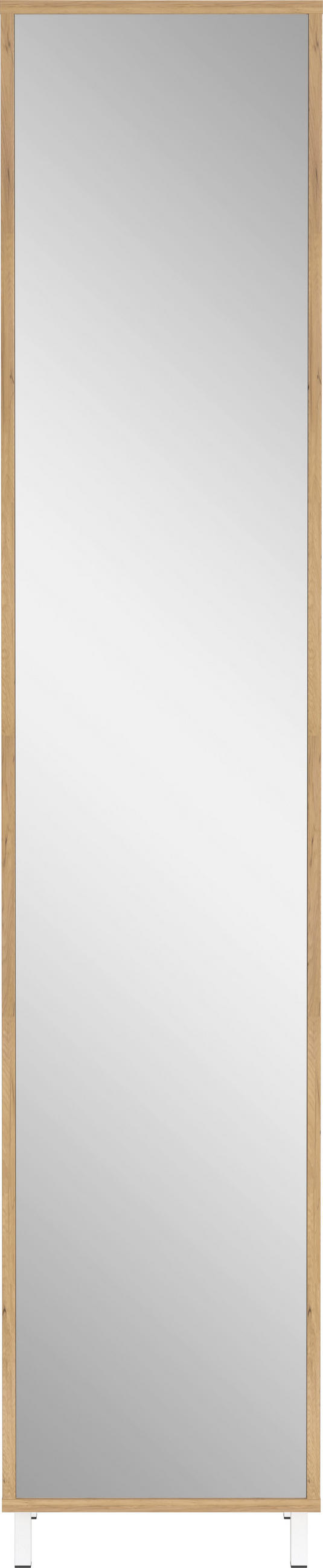 HOCHSCHRANK 39/195/30 cm  - Eichefarben/Weiß, MODERN, Glas/Holzwerkstoff (39/195/30cm) - Germania