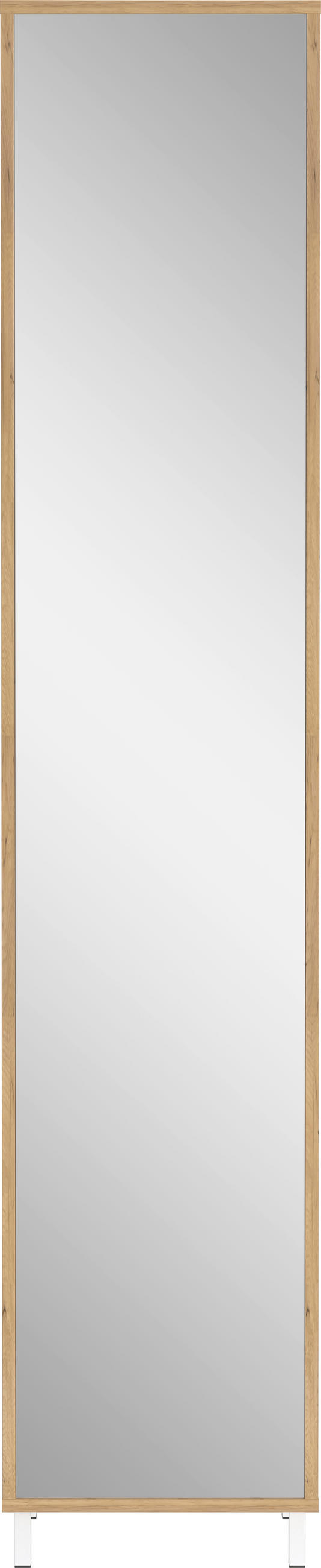 HOCHSCHRANK 39/195/30 cm  - Eichefarben/Weiß, MODERN, Glas/Holzwerkstoff (39/195/30cm) - Germania