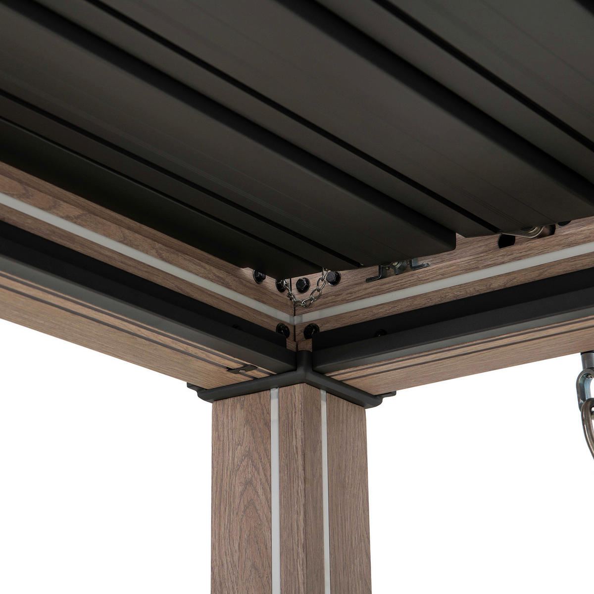 PAVILLON 306/223/306 cm   - Hellbraun/Anthrazit, Basics, Metall (306/223/306cm) - Modante