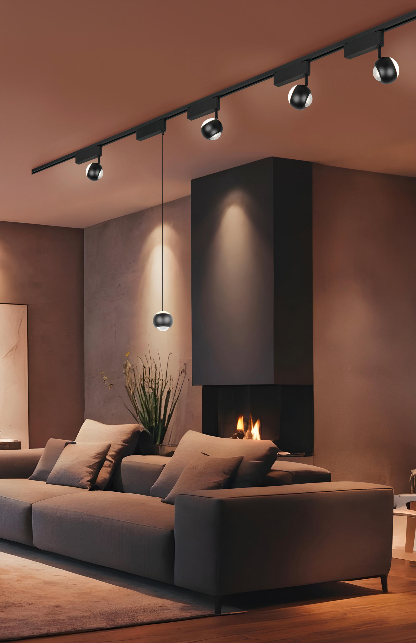 SCHIENENSYSTEM-STRAHLER - Schwarz, Konventionell, Metall (10/19cm) - Trio Leuchten