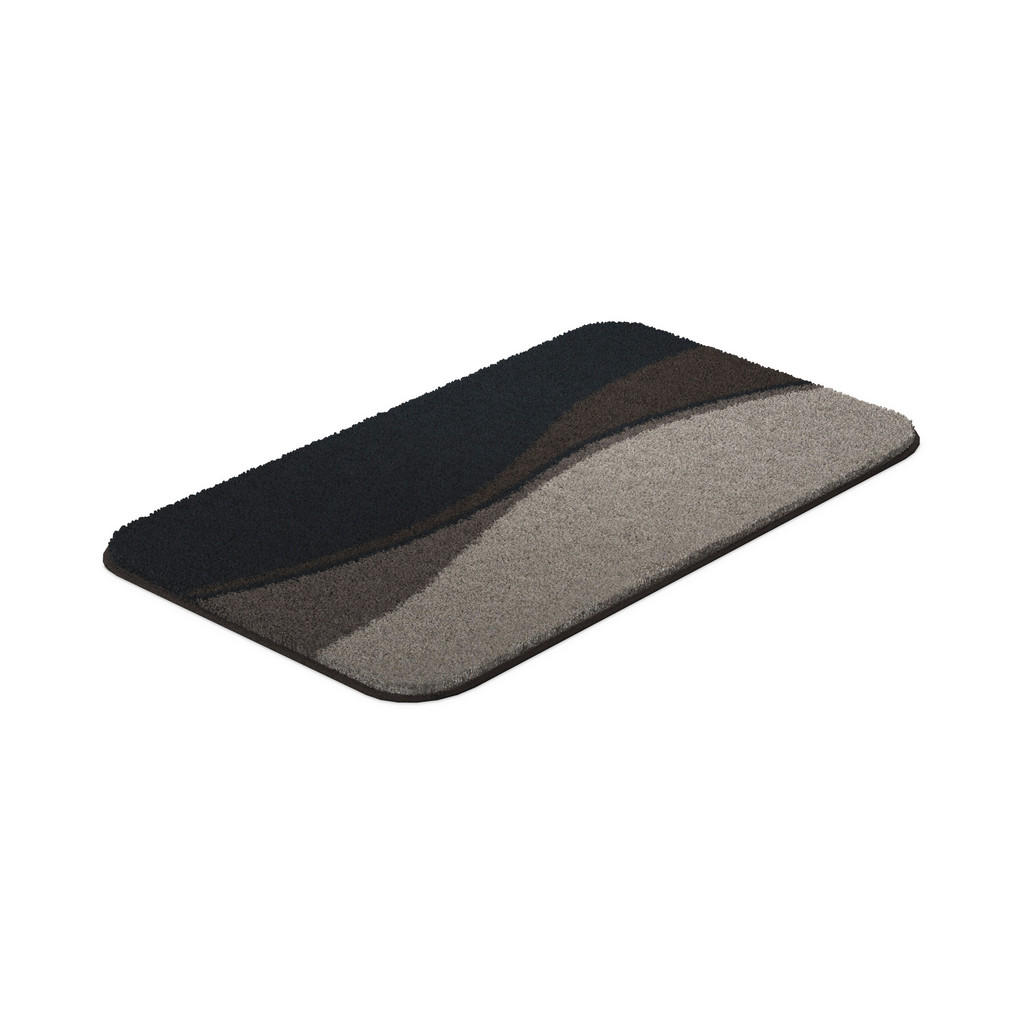 Thumbnail - Grund Badematte Grund, Braun, Textil, Wellen, rechteckig, 65x115 cm, Made in Europe, Oeko-Tex® Standard 100, Badtextilie...