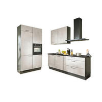 ECKKÜCHE 120/220 cm  in Weiß, Graphitfarben, Schwarz  - Chromfarben/Schwarz, Design, Holzwerkstoff/Metall (120/220cm) - Xora