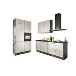 ECKKÜCHE 120/220 cm  in Weiß, Graphitfarben, Schwarz  - Chromfarben/Schwarz, Design, Holzwerkstoff/Metall (120/220cm) - Xora